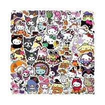 Adesivos De Halloween 52PCS, Decalques Fofos Da Sanrio Hello Kitty Kuromi Para Bagagem, Laptop,