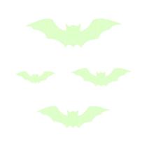 Adesivos De Halloween Que Brilham No Escuro, 16 Peças, Decalques De Morcego Para Decoração De Casa