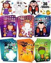 Adesivos de Halloween SWARKOL 36 folhas para crianças DIY Halloween Adesivos de Halloween SWARKOL 36 folhas para crianças DIY Halloween