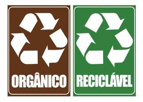 Adesivos de Lixeira - Lixos Reciclável e Orgânico