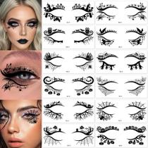 Adesivos De Maquiagem Para Olhos De Halloween 12 Peças Kit De Sombra Removível À Prova d'Água Adesivos De Maquiagem Para Olhos De Halloween 12 Peças Kit De Sombra Removível À Prova d'Água