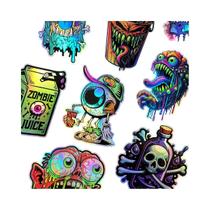 Adesivos De Monstro a Laser Para Halloween Para Para-brisa De Carro, Capacete E Acessórios De Tanque