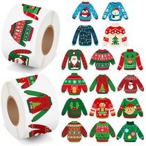 Adesivos de Natal BeyUmi, 1000 unidades, 2 rolos Adesivos de Natal BeyUmi, 1000 unidades, 2 rolos