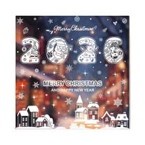 Adesivos De Natal Com Padrão De Floco De Neve Do Papai Noel Para Janelas, Decorações De Festa De Adesivos De Natal Com Padrão De Floco De Neve Do Papai Noel Para Janelas, Decorações De Festa De