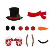 Adesivos De Natal Em Feltro Para Porta E Janela, Decoração De Boneco De Neve, Papai Noel E Alce Para