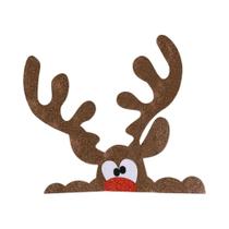 Adesivos De Natal Em Feltro Para Portas E Janelas, Decoração De Boneco De Neve, Papai Noel E Rena