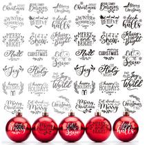 Adesivos de Natal Huahui 40 peças para artesanato à prova d'água Adesivos de Natal Huahui 40 peças para artesanato à prova d'água