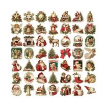 Adesivos De Natal Retrô 50PCS À Prova d'Água Para Laptops, Capas De Telefone, Copos E Capacetes Adesivos De Natal Retrô 50PCS À Prova d'Água Para Laptops, Capas De Telefone, Copos E Capacetes