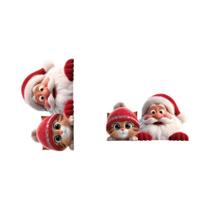 Adesivos De Natal Reutilizáveis Para Janelas, Papai Noel, Gato, Floco De Neve, PVC Estático Para Adesivos De Natal Reutilizáveis Para Janelas, Papai Noel, Gato, Floco De Neve, PVC Estático Para
