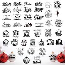 Adesivos de Natal, vinil Huahui, 40 unidades, impermeáveis Adesivos de Natal, vinil Huahui, 40 unidades, impermeáveis