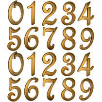 Adesivos de Número Residencial HopeWan 7,6 cm Dourado 20 peças