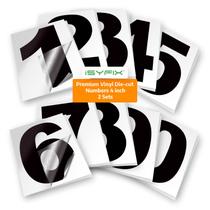 Adesivos de números de vinil iSyfix Black, autoadesivos de 10 cm (2 conjuntos)