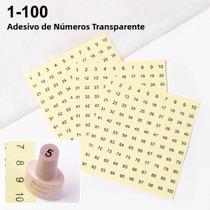 Adesivos De Números Transparentes Pretos À Prova d'Água Autoadesivos Pacote Com 5 Para Etiquetas De