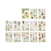 Adesivos De Paisagens Festivas, 24 Folhas, Decorações Em Livro, Artigos De Papelaria, Suprimentos