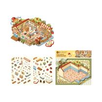 Adesivos De Paisagismo Em Miniatura 3D De Desenho Animado Retrô, Série De Convites Mágicos DIY, Adesivos De Paisagismo Em Miniatura 3D De Desenho Animado Retrô, Série De Convites Mágicos DIY,