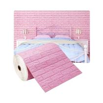 Adesivos De Papel De Parede 3D Branco Rolo 70cm Espuma Macia Tijolo Mármore Paralelepípedo DIY