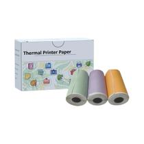 Adesivos De Papel Térmico Holográfico Prateado 53mm Para Impressoras Mini Phomemo, Notas De Texto E