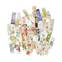 Adesivos De Papel Washi Vintage 50 Folhas Borboletas Plantas Naturais Para Colagem Scrapbooking