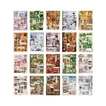 Adesivos De Papelaria Japonesa Retrô Em Estilo Cartoon, 20 a 30 Folhas, Cortados Para Scrapbooking E