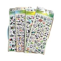 Adesivos De Papelaria Kawaii 3D Panda Puffy 4 Peças Scrapbooking DIY Decoração De Diário Suprimentos