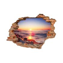 Adesivos De Parede 3D À Prova d'Água Com Vista Para O Mar, Decorações De Parede Com Paisagens De