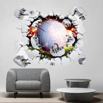 Adesivos de parede 3D Broken Volleyball Design 40x50cm PVC