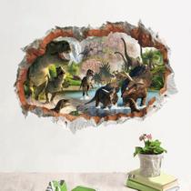 Adesivos de parede 3D Dinosaur Broken Wall Effect PVC 50x70cm Adesivos de parede 3D Dinosaur Broken Wall Effect PVC 50x70cm