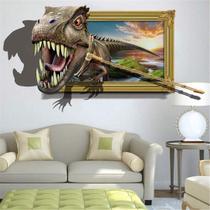 Adesivos de parede 3D Dinosaur Broken Window Effect PVC 50x70cm