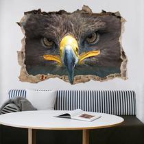 Adesivos de parede 3D Eagle Head Realistic Animal PVC 50x70cm