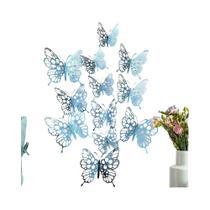 Adesivos De Parede 3D Em Forma De Borboleta, Conjunto De 12 Peças Para Decoração De Sala De Estar E