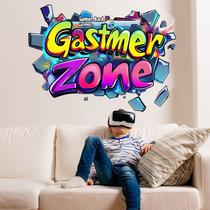Adesivos de parede 3D Gamer Zone Cartoon Graffiti Breakthrough Adesivos de parede 3D Gamer Zone Cartoon Graffiti Breakthrough