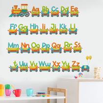 Adesivos de parede ABC Alphabet Train Cartoon Animal 30x90cm Adesivos de parede ABC Alphabet Train Cartoon Animal 30x90cm