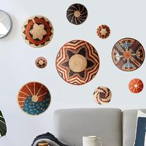 Adesivos de parede Bohemian Rattan Pattern Woven Style 40x120cm Adesivos de parede Bohemian Rattan Pattern Woven Style 40x120cm