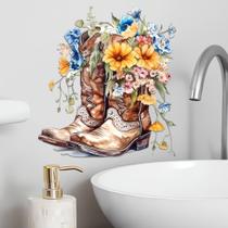 Adesivos de parede, botas florais, decalques autoadesivos de PVC Adesivos de parede, botas florais, decalques autoadesivos de PVC