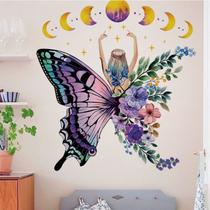 Adesivos de parede Butterfly Fairy, decalque de PVC 70x65cm, 2 folhas Adesivos de parede Butterfly Fairy, decalque de PVC 70x65cm, 2 folhas