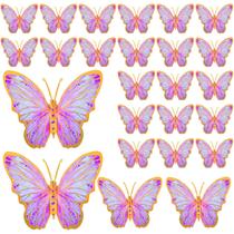 Adesivos de parede Butterfly Outus 48 peças de papel rosa 31-30 cm Adesivos de parede Butterfly Outus 48 peças de papel rosa 31-30 cm