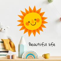 Adesivos de parede Cartoon Sun Face Cute Smiling Sun PVC 25x30cm