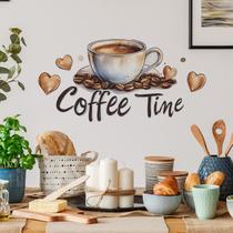 Adesivos de parede Coffee Time Coffee Time Coffee Cup with heart