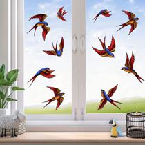 Adesivos de parede Colorful Swallow Aquarela PVC 30x60cm 10PCS