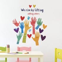 Adesivos de parede com impressão à mão colorida, citação de desenhos animados, PVC 30x90cm