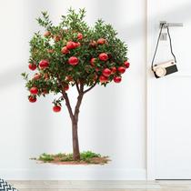 Adesivos de parede Creative Pomegranate Tree Fresh Green PVC