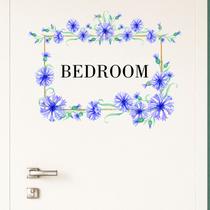 Adesivos de parede Creative Purple Floral, PVC, removíveis para quarto