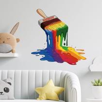 Adesivos de parede Creative Rainbow Paint Brush Design PVC 39x40cm Adesivos de parede Creative Rainbow Paint Brush Design PVC 39x40cm