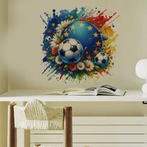 Adesivos de parede Creative Soccer com design floral colorido