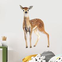 Adesivos de parede Cute Deer, decalques de animais em aquarela para crianças
