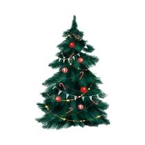 Adesivos De Parede De Árvore De Natal Verde Profundo De 95cm De Altura Para Decoração De Sala De