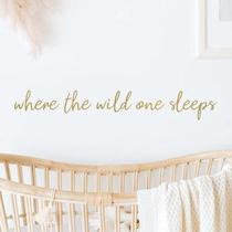 Adesivos de parede de berçário Quote Wallpaper Where the Wild Sleeps