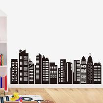 Adesivos de parede decalmile Black City Skyline para quarto infantil