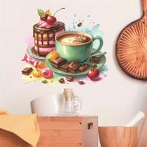 Adesivos de parede Delicious Sweet Dessert Tea Time PVC 29,5 x 29,5 cm Adesivos de parede Delicious Sweet Dessert Tea Time PVC 29,5 x 29,5 cm