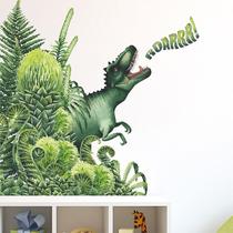 Adesivos de parede Dinosaur Jungle Green Leaves PVC 30x90cm